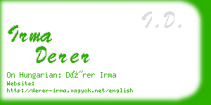 irma derer business card